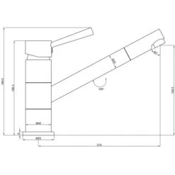 Verosan Küchenarmatur Siena Chrom -Wenko Store 119646 4259 Mazeichnung