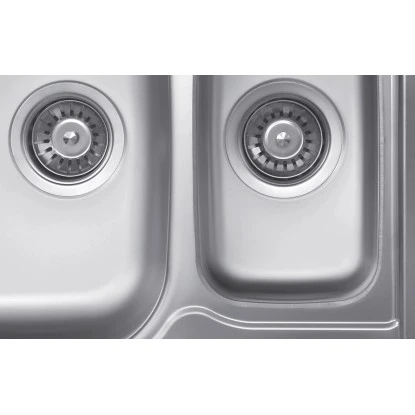 OBI Einbauspüle Quadra Duo 62 Edelstahl Eckig 4 OBI Einbauspüle Quadra Duo 62 Edelstahl Eckig – Bild 2