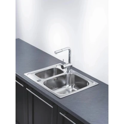 OBI Einbauspüle Quadra Duo 62 Edelstahl Eckig 5 OBI Einbauspüle Quadra Duo 62 Edelstahl Eckig – Bild 3