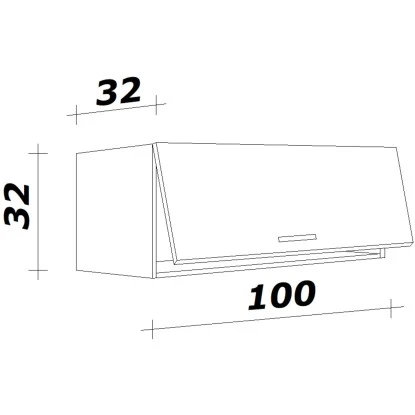 Flex-Well Exclusiv Kurz-Hängeschrank Joelina 100 X 32 Cm Weiß 4 Flex-Well Exclusiv Kurz-Hängeschrank Joelina 100 X 32 Cm Weiß – Bild 2
