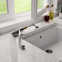 Ideal Standard Küchenarmatur Ceraflex BlueStart Vorfenstermontage Chrom -Wenko Store 188283 3049 4