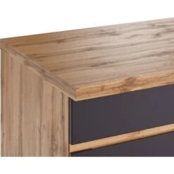 Held Möbel Küchenunterschrank Turin 60 Cm 1 Tür 1 Schublade Graphit/Wotaneiche -Wenko Store 189414 11016600 CU 04