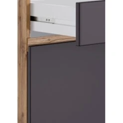 Held Möbel Küchenunterschrank Turin 60 Cm 1 Tür 1 Schublade Graphit/Wotaneiche -Wenko Store 189414 11016600 CU 09