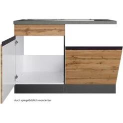 Held Möbel Spülenunterschrank Turin 120 Cm Mit GSP-Blende Wotaneiche/Graphit -Wenko Store 189425 11016600 S 03