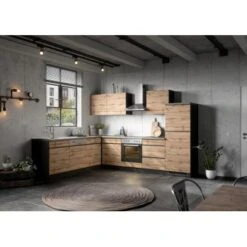 Held Möbel Kühlschrankumbauschrank Turin 60 Cm Wotaneiche/Graphit -Wenko Store 189536 11016600 AB 05