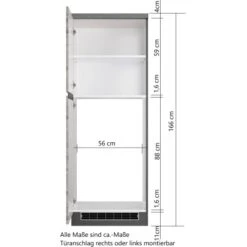 Held Möbel Kühlschrankumbauschrank Turin 60 Cm Wotaneiche/Graphit -Wenko Store 189536 11016600 VM 08