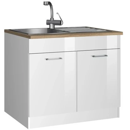 Held Möbel Spülenunterschrank Mailand 100 Cm Hochglanz Weiß/Weiß 3 Held Möbel Spülenunterschrank Mailand 100 Cm Hochglanz Weiß/Weiß