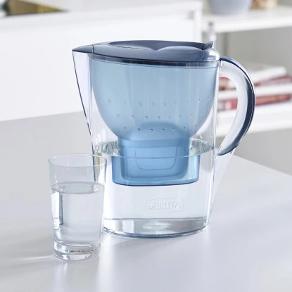 Brita Wasserfilter-Kanne Marella Blau Inkl. 3 Maxtra+ 4 Brita Wasserfilter-Kanne Marella Blau Inkl. 3 Maxtra+ – Bild 2