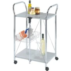 Wenko Beistell- Und Küchenwagen Sunny Silber