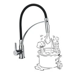 Baliv Küchenarmatur KI-1861 Chrom-Schwarz -Wenko Store 4007874206756 30