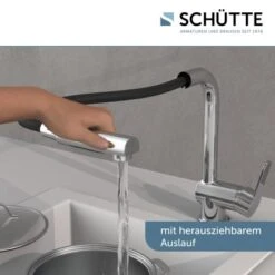 Schütte Spültischarmatur Niederdruck Herausziehbare Auslauf London Chrom -Wenko Store 4008431797199 2759 3