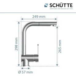 Schütte Spültischarmatur Niederdruck Herausziehbare Auslauf London Chrom -Wenko Store 4008431797199 2759 7