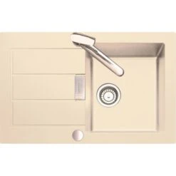 Eurodomo Einbauspüle Sonera 78 Cm Mit Stopfenventil Beige