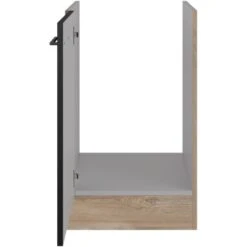 Flex-Well Exclusiv Spülenunterschrank Capri 50 Cm Schwarz Matt-Endgrain Oak -Wenko Store 4047584070223 4051 S 02