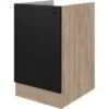 Flex-Well Exclusiv Spülenunterschrank Capri 50 Cm Schwarz Matt-Endgrain Oak -Wenko Store 4047584070223 4051 S 03