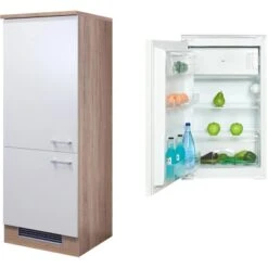 Flex-Well Classic Kühlschrank-Umbau Florida Mit Kühlschrank PKM KS 120.4A+ EB -Wenko Store 4051 g 60 102 000 samoa 2