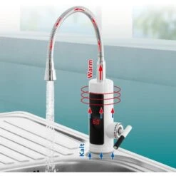 Easymaxx Warm Und Kaltwasserarmatur Mit Integriertem Durchlauferhitzer 3600 W -Wenko Store 4052926017378 4257 09 A