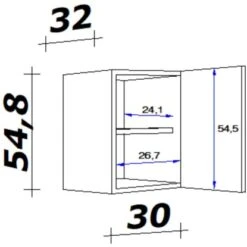 Flex-Well Exclusiv Oberschrank Vintea 30 Cm Magnolie Matt - Lancelot Oak -Wenko Store 452605 4051 5 1