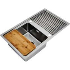 Respekta Einbauspüle Chicago 86 Cm X 50 Cm Edelstahl -Wenko Store 45546 4384 CHICAGO86X50 05