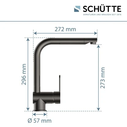 Schütte Küchenarmatur Rio Hochglanz-Graphit 8 Schütte Küchenarmatur Rio Hochglanz-Graphit – Bild 6