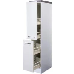 Flex-Well Exclusiv Demi-Apothekerschrank Joelina 30 Cm Weiß