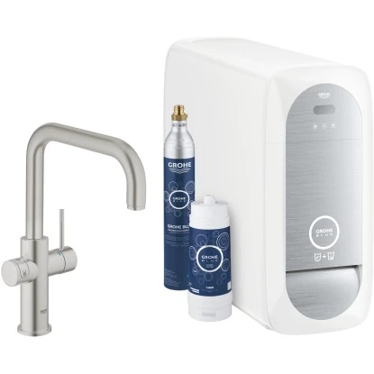 Grohe U-Auslauf Starter Kit Blue Home Supersteel 3 Grohe U-Auslauf Starter Kit Blue Home Supersteel