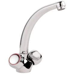 Sanitop-Wingenroth Zweigriff-Küchenarmatur Como Chrom