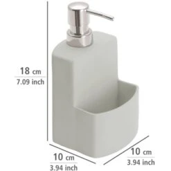 Wenko Spülmittelspender Festival Mit Griffiger Soft-Touch Oberfläche Grau -Wenko Store 548131 1068 03