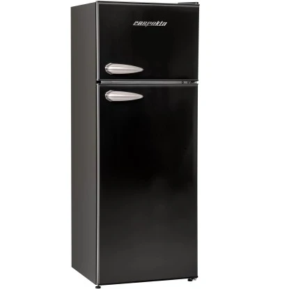 Respekta Kühl-Gefrierkombination KS144 Vintage VC Schwarz 3 Respekta Kühl-Gefrierkombination KS144 Vintage VC Schwarz