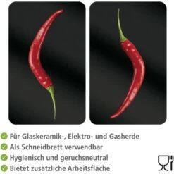 Wenko Herdabdeckplatten Universal Hot Peperoni 2er-Set Mehrfarbig -Wenko Store 580693 1068 03