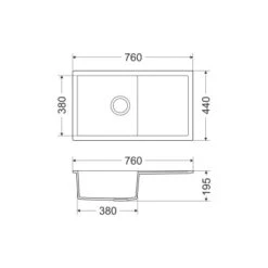 Miló Einbauspüle Granitverbundstoff Blissano 76 Weiß -Wenko Store 5903140017783 20 1