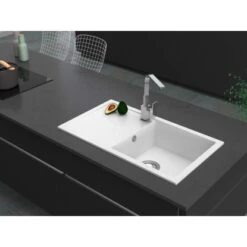 Miló Einbauspüle Granitverbundstoff Blissano 76 Weiß -Wenko Store 5903140017783 30