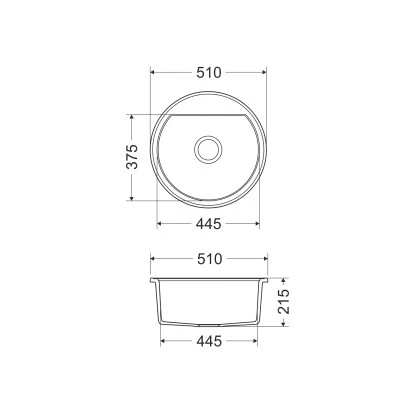 Miló Einbauspüle Granitverbundstoff Olli 51 Grau 4 Miló Einbauspüle Granitverbundstoff Olli 51 Grau – Bild 2