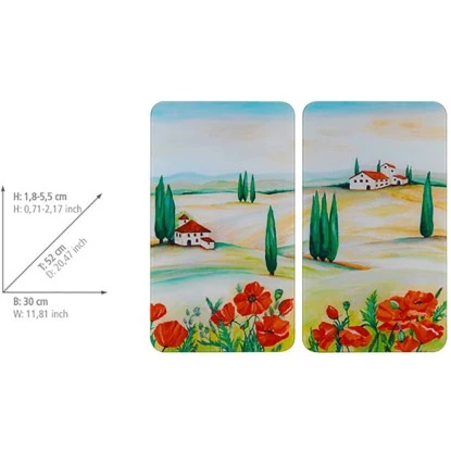 Wenko Herdabdeckplatte Universal Toscana 2er-Set Für Alle Herdarten 4 Wenko Herdabdeckplatte Universal Toscana 2er-Set Für Alle Herdarten – Bild 2