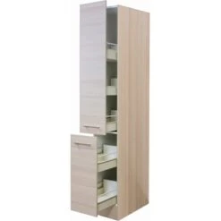 Flex-Well Exclusiv Apotheker-Hochschrank Focus 200 Cm X 30 Cm X 57 Cm Akazie