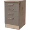 Flex-Well Schubkastenschrank 50 Cm Arizona Quarz Cubanit-San Remo Eiche -Wenko Store 7495625 4051 ussa50 riva