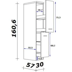 Flex-Well Exclusiv Demi-Apothekerschrank Morena 30 Cm Basaltgrau Matt - San Remo 5 Flex-Well Exclusiv Demi-Apothekerschrank Morena 30 Cm Basaltgrau Matt - San Remo -Wenko Store 756422 4051 5 1
