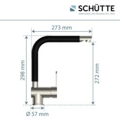 Schütte Spültischarmatur Rio Edelstahloptik Schwarz Matt -Wenko Store 766206 2759 06