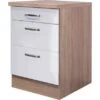 Flex-Well Exclusiv Auszugsunterschrank Valero 60 Cm Hochglanz Weiß - Sonoma Eic -Wenko Store 775843 4051 usa60valero