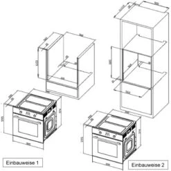 Respekta Backofen-Hauben Set EBDH-SET42090BS 90 Cm Black Steel -Wenko Store 77 4384 DIGI8BLACKSTEEL 05