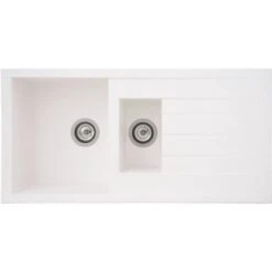 Respekta Einbauspüle Mineralite Houston 100 Cm X 50 Cm Weiß -Wenko Store 793 4384 HOUSTON100X50W 03