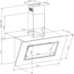 Respekta Backofen-Hauben Set EBDH-SET42090BS 90 Cm Black Steel -Wenko Store 825077 4384 CH42090BSA 11
