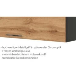 Held Möbel Klapphängeschrank Sorrento BxHxT 110 X 57 X 34 Cm Wotaneiche-Grafit -Wenko Store 853752 11016600 5