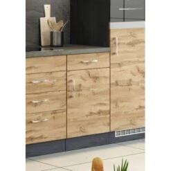 Held Möbel Unterschrank Sorrento 50 X 85 X 60 Cm Tür Schub. + EL-B. Wotan.-Graf. -Wenko Store 853764 11016600 12