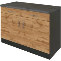 Held Möbel Unterschrank Sorrento 100x85x60 Cm 2 Schub. 1 EL-B. Wotan.-Graf. -Wenko Store 853805 11016600 3
