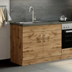 Held Möbel Spülenschrank Sorrento B100 X H85 X T60 Cm 2 Türen Wotaneiche -Wenko Store 853819 11016600 13