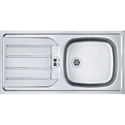 Held Möbel Spülenschrank Sorrento B100 X H85 X T60 Cm 2 Türen Wotaneiche-Grafit -Wenko Store 853821 11016600 5