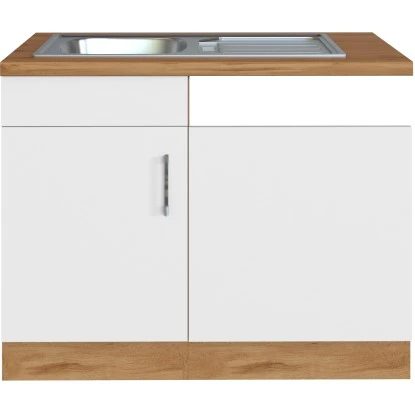 Held Möbel Spülzentrum Sorrento 110 X 85 X 60 Cm Tür Blende Sockel Weiß-W.eiche 3 Held Möbel Spülzentrum Sorrento 110 X 85 X 60 Cm Tür Blende Sockel Weiß-W.eiche