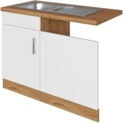 Held Möbel Spülzentrum Sorrento 110 X 85 X 60 Cm Tür Blende Sockel Weiß-W.eiche 19 Held Möbel Spülzentrum Sorrento 110 X 85 X 60 Cm Tür Blende Sockel Weiß-W.eiche -Wenko Store 853828 11016600 2