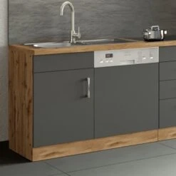 Held Möbel Spülzentrum Sorrento 110 X 85 X 60 Cm Tür Blende Sockel Anth.-W.eiche -Wenko Store 853829 11016600 12